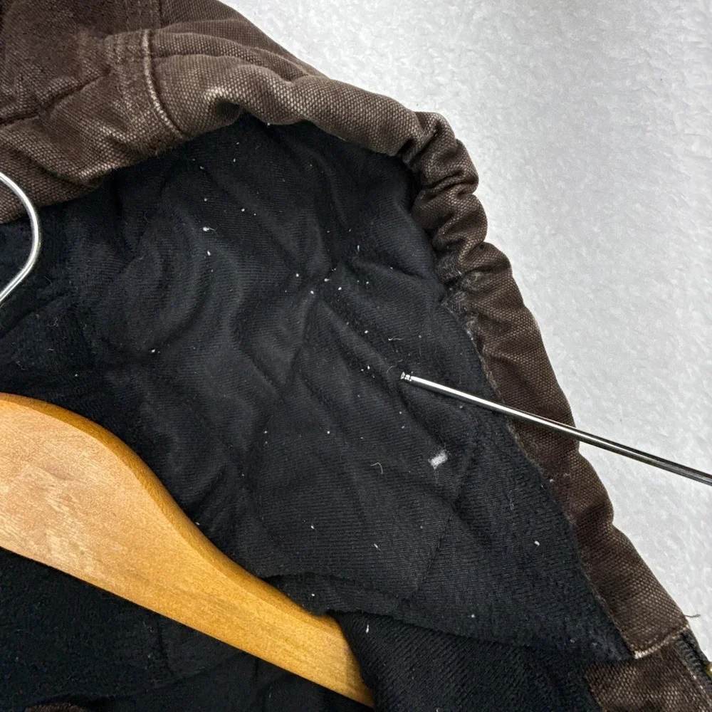 Carhartt Sandstone Jacket Quilt Lined Youth Large (10/12) YYJ130 DKB Dark Brown‎